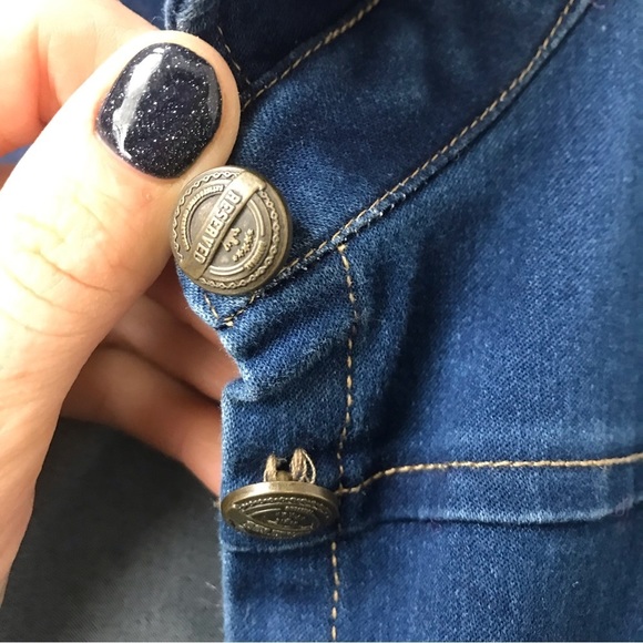 RESERVED Women’s Blue Utility Denim Shirtdress Mini Size 38 (M) - Picture 8 of 11